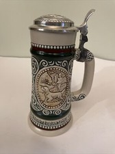 VTG 1978 Avon  Beer Stein/Mug Rainbow Trout, Hunting Dog/Fishing #611688 picture