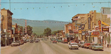 Postcard Lander Wyoming Main St Showing Cafe Texaco Bar Abes and Drug Store picture