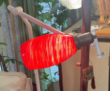 3 Beautiful red Murano swirl, Italy Italian hand Blown Glass Lamp Shades.  picture