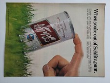 1969 Schlitz Beer Can football punt vintage ad picture