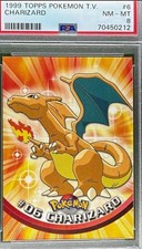 Topps Pokémon Pokemon T.V. #6 Charizard Trading Card 1999 English Graded picture