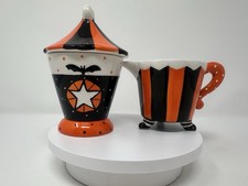 Johanna Parker Carnival Cottage Halloween Creamer & Sugar NEW IN BOX picture