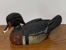 Jim Palmer Signed Carved Wood Duck Hen #37 Resin 1981 12
