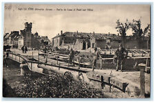 1925 Porte De Laon and Bridge Over The Oise La Fere Aisne France Postcard picture