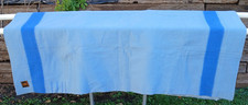 Vintage Early's Witney 4 Point Wool Blanket Light Blue Made in England ~91