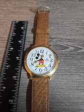 VINTAGE 1980s LARGE DISNEY LORUS QUARTZ MICKEY MOUSE WATCH Needs Battery Ba picture