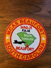 US MARINE BASE PATCH, MCAS BEAUFORT, SOUTH CAROLINA, MAG-31, F/A-18 picture