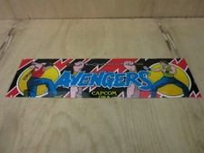 Original 1987 Avengers by CAPCOM USA Plexiglass Header Marquee Video Arcade picture
