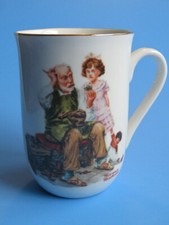 Coffee Cup Tea Mug ~ NORMAN ROCKWELL ~ The Cobbler 1982 Shoe Maker & Friends picture