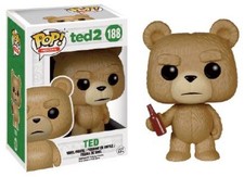 🔥Funko Pop Movies: Ted 2 - TED W/BEER (BROWN) #188 VAULTED PROTECTOR🔥 picture
