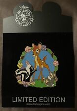 Disney Shopping BAMBI Pin LE 100 THUMPER & FLOWER Playing Pin picture