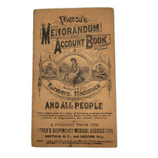 Antique 1892-1893 Pierce's Memorandum Account Book Interesting History Used picture
