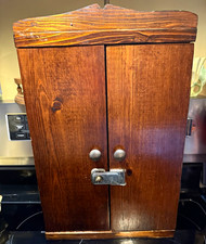 Rustic Solid Wood Hinged Handmade Jewelry Box w/ Latch approx 11x16.5x4 inches picture