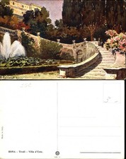 Rome Italy Roma Tivoli Villa D' Este artist drawn vintage postcard sku633 picture