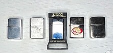 Zippo Mixed Lot of 5 Lighters- NIB, Dale Earnhardt Junior &  3 Vintage untested picture