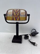 Tiffany style lamp stained  electric light. Heavy Base   picture