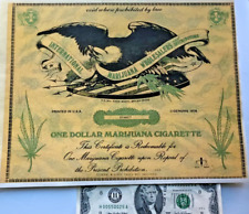 INTERNATIONAL MARIJUANA WHOLESALERS ONE DOLLAR MARIJUANA CIGARETTE Certificate picture
