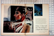 1960s Fashion Editorial Greece Raymundo de Larrain Vintage Magazine Print picture