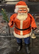 Antique Santa Woodcutter Paper Mache Candy container picture