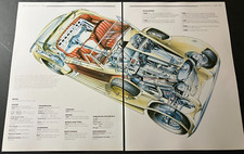 1938 Lagonda 4.5-Liter 12-Cyl - Vintage Cross-Section Cutaway Art Print Wall Art picture