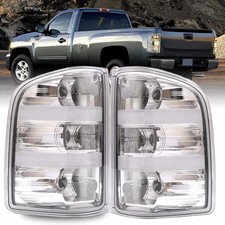 White Tail Lights Assembly Compatible with 2007-2013 Chevy Silverado 1500 picture