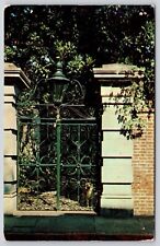Charleston South Carolina Sword Gates Historic Landmark Chrome Postcard picture