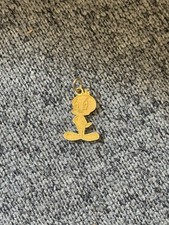 Vintage 1990s Warner Bros Looney Tunes Tweety Bird pendant craft 14K yellow gold picture