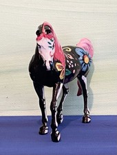 Custom Breyer Stablemate Day Of The Dead Arabian Horse Hand Painted OOAK picture