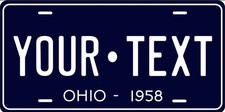 Ohio 1958 License Plate Personalized Custom Car Auto Bike Motorcycle Moped picture