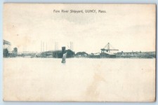 1917 Quincy Massachusetts Vintage Postcard Fore River Shipyard Dock Port Posted picture
