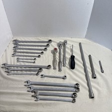 Snap-On Tool Lot USA Wrenches Ratchets Wrenches Mechanics Vintage 22 Piece Lot picture