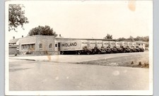MIDLAND TRUCK LINES evansville in c1950 postcard indiana real photo rppc picture