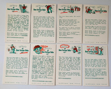 Vintage 1966 Full Set 8 Men Exhibit Supply Hobo the Bum Fortune Teller Cards picture
