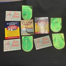 Vintage 1940s-60s Hotel Luggage Labels Advertising Ephemera Lot of 10 picture