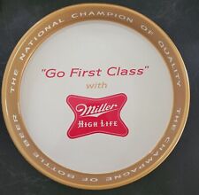 VINTAGE MILLER HIGH LIFE GO FIRST CLASS BEER TRAY picture