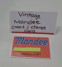 Vintage Store Mandee Credit Charge Card Clothes Old Movie Prop ⬇️ picture