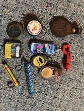 Keychain Lot of 10 Used Variety Vintage Modern Novelty picture