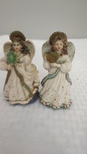 Hermitage Pottery Angel Figurines Set of 2 picture