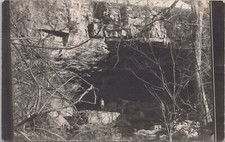 RPPC Modesto California Man Standing in Cliffside Cave 1910 picture