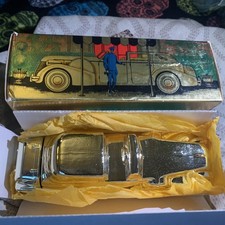 NIB Avon 1970’s Solid Gold Cadillac Car Full 6oz Leather After Shave picture