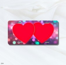 Beautiful Couples Hearts Artwork Custom Name License Plate Personalized Valentin picture