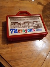 VINTAGE WOOLWORTH DEPARTMENT STORE PLASTIC CRAYON BOX WITH CRAYONS FW WOOLWORTHS picture