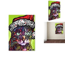 Trademark Fine Art Dean Russo Watchful Cat Christmas Edition Canvas Art picture