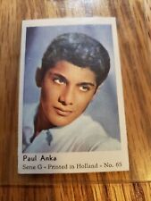Dandy Gum Serie G #65 PAUL ANKA - Printed in Holland RARE & VINTAGE  picture