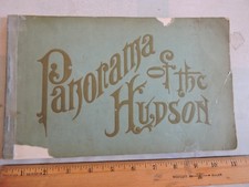 ORIG 1910 Hudson River Panorama Book NYC Poughkeepsie Hoboken NJ 100+ pages picture