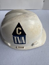 Vintage 1993 MSA V-Gard Hard Hat TVA Tennessee Valley Authority Fluor Daniel '93 picture