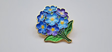 Beautiful Vibrant Floral Flower Blue Forget Me Not Bouquet Lapel Brooch Hat  Pin picture
