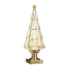 Sparkle Goldtone Christmas Tree Lighted 13.75 inch Acrylic Decorative Tableto... picture