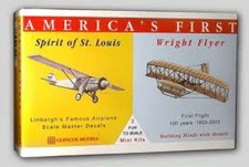 America's First: 1/110 Spirit of St. Louis Aircraft & 1/100 Wright Flyer BiPlane picture