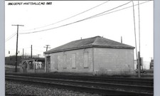 B&0 TRAIN DEPOT hyattsville md real photo postcard rppc maryland railroad tracks picture